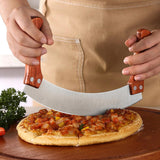Maxbell Pizza Cutter with Anti Slip Double Handle Pizza Chopper for Kitchen Tool
