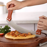 Maxbell Pizza Cutter with Anti Slip Double Handle Pizza Chopper for Kitchen Tool