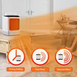 Maxbell Electric Heater with 2 Settings 800W Timer for Indoor Use Home Desk