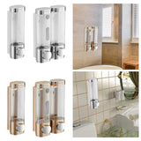 Maxbell Hand Soap Dispenser Wall Mounted Shower Soap for Bathroom Hotel Washroom Silver Single