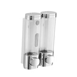 Maxbell Hand Soap Dispenser Wall Mounted Shower Soap for Bathroom Hotel Washroom Silver Double