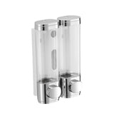 Maxbell Hand Soap Dispenser Wall Mounted Shower Soap for Bathroom Hotel Washroom Silver Double