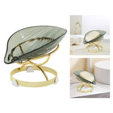 Maxbell Self Draining Soap Dish Decorative Storage Box for Shower Bathroom Kitchen Dark Green