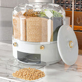 Maxbell Cereal Dispenser Container Cereal Top Pantry Oatmeal Food Storage Organizer White