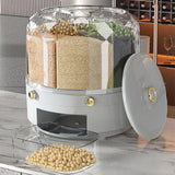 Maxbell Cereal Dispenser Container Cereal Top Pantry Oatmeal Food Storage Organizer Gray