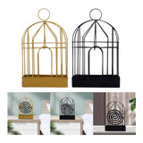 Maxbell Bird Cage Incense Holder Hanging Shelf for Bedroom Indoor Outdoor Decoration Gold