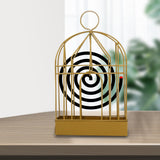 Maxbell Bird Cage Incense Holder Hanging Shelf for Bedroom Indoor Outdoor Decoration Gold