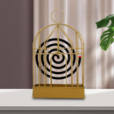 Maxbell Bird Cage Incense Holder Hanging Shelf for Bedroom Indoor Outdoor Decoration Gold