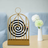 Maxbell Bird Cage Incense Holder Hanging Shelf for Bedroom Indoor Outdoor Decoration Gold