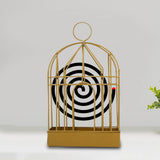 Maxbell Bird Cage Incense Holder Hanging Shelf for Bedroom Indoor Outdoor Decoration Gold