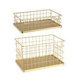 Maxbell Cosmetics Storage Basket Simple Design Multipurpose for Office Study Desktop S