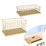 Maxbell Cosmetics Storage Basket Simple Design Multipurpose for Office Study Desktop S