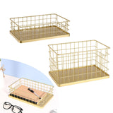 Maxbell Cosmetics Storage Basket Simple Design Multipurpose for Office Study Desktop S