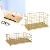 Maxbell Cosmetics Storage Basket Simple Design Multipurpose for Office Study Desktop S