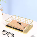 Maxbell Cosmetics Storage Basket Simple Design Multipurpose for Office Study Desktop S