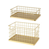 Maxbell Cosmetics Storage Basket Simple Design Multipurpose for Office Study Desktop S