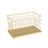 Maxbell Cosmetics Storage Basket Simple Design Multipurpose for Office Study Desktop L