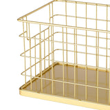 Maxbell Cosmetics Storage Basket Simple Design Multipurpose for Office Study Desktop L