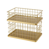 Maxbell Cosmetics Storage Basket Simple Design Multipurpose for Office Study Desktop L