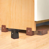 Maxbell 2Pcs Bed Risers Support Foot Pad Heightening Mat for Bed Cabinet Table Brown