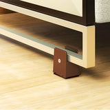 Maxbell 2Pcs Bed Risers Support Foot Pad Heightening Mat for Bed Cabinet Table Brown