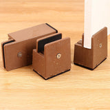 Maxbell 2Pcs Bed Risers Support Foot Pad Heightening Mat for Bed Cabinet Table Brown