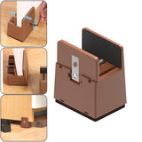 Maxbell 2Pcs Bed Risers Support Foot Pad Heightening Mat for Bed Cabinet Table Brown