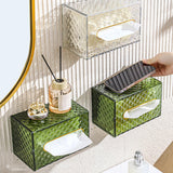 Maxbell Toilet Paper Tissue Wall Mounted Decorate Modern Storage for Bathroom Green