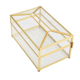 Maxbell Tissue Box Holder Cover Mirror Glass Decorative for Countertop Night Stand Transparent Small