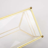 Maxbell Tissue Box Holder Cover Mirror Glass Decorative for Countertop Night Stand Transparent Small