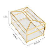 Maxbell Tissue Box Holder Cover Mirror Glass Decorative for Countertop Night Stand Transparent Small