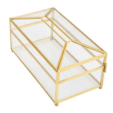 Maxbell Tissue Box Holder Cover Mirror Glass Decorative for Countertop Night Stand Transparent Large