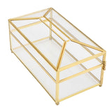Maxbell Tissue Box Holder Cover Mirror Glass Decorative for Countertop Night Stand Transparent Large