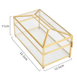 Maxbell Tissue Box Holder Cover Mirror Glass Decorative for Countertop Night Stand Transparent Large