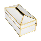 Maxbell Tissue Box Holder Cover Mirror Glass Decorative for Countertop Night Stand Mirror Large
