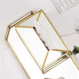 Maxbell Tissue Box Holder Cover Mirror Glass Decorative for Countertop Night Stand Mirror Large