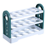 Maxbell 3 Layer Flip Fridge Egg Tray Container Eggs Tray Bins with Handle for Table white