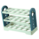 Maxbell 3 Layer Flip Fridge Egg Tray Container Eggs Tray Bins with Handle for Table green