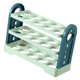 Maxbell 3 Layer Flip Fridge Egg Tray Container Eggs Tray Bins with Handle for Table green