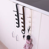 Maxbell Door Hook with 5 Hooks Behind The Door for Hanging Clothes Kitchen Bathroom White