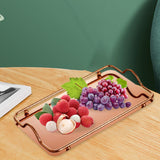 Maxbell European Style Fruit Plate Stainless Steel Decor Snack Nut Tableware Bowl Rose Gold