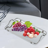 Maxbell European Style Fruit Plate Stainless Steel Decor Snack Nut Tableware Bowl Silver