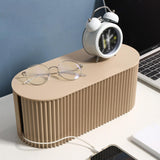 Maxbell Cable Management Box Hide Conceal Cord Organizer Box for Computer Desk Light coffee