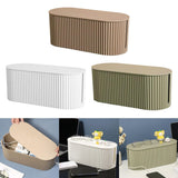 Maxbell Cable Management Box Hide Conceal Cord Organizer Box for Computer Desk Light coffee