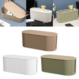 Maxbell Cable Management Box Hide Conceal Cord Organizer Box for Computer Desk Light coffee