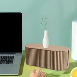 Maxbell Cable Management Box Hide Conceal Cord Organizer Box for Computer Desk Light coffee