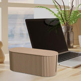 Maxbell Cable Management Box Hide Conceal Cord Organizer Box for Computer Desk Light coffee