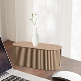 Maxbell Cable Management Box Hide Conceal Cord Organizer Box for Computer Desk Light coffee