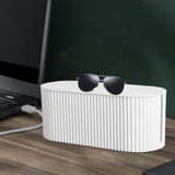 Maxbell Cable Management Box Hide Conceal Cord Organizer Box for Computer Desk white