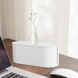 Maxbell Cable Management Box Hide Conceal Cord Organizer Box for Computer Desk white